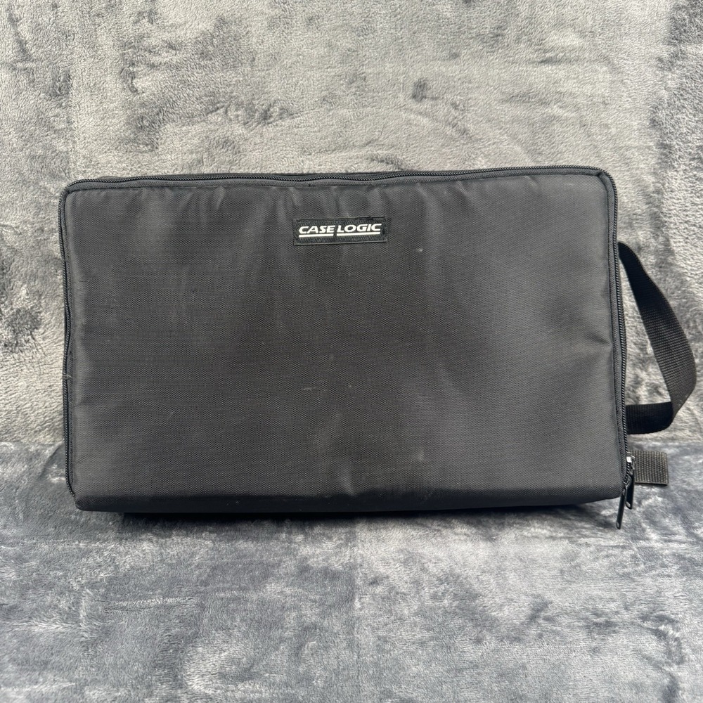 Vintage Case Logic 30 Cassette Tape Storage Holder Carrying Case Black 90s Bag